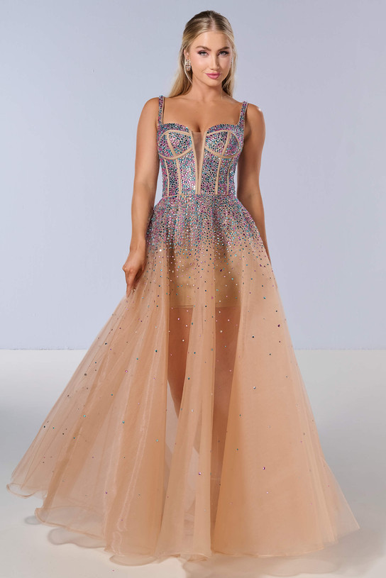 Tiffany 16206 Ethereal Crystal Tulle Dress 