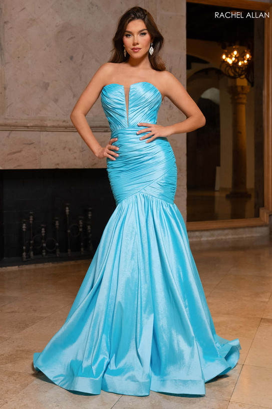Aqua prom dress by Rachel Allan 70792