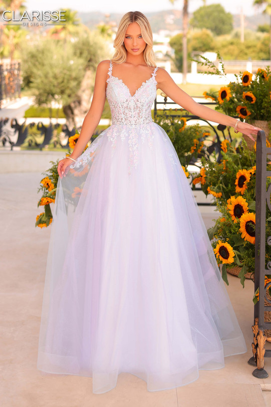 Ball gown dress with lace Clarisse 811152