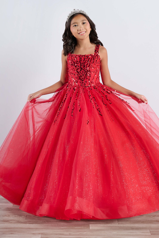 Tiffany Princess Sweep Train Girls Pageant Dress 13796
