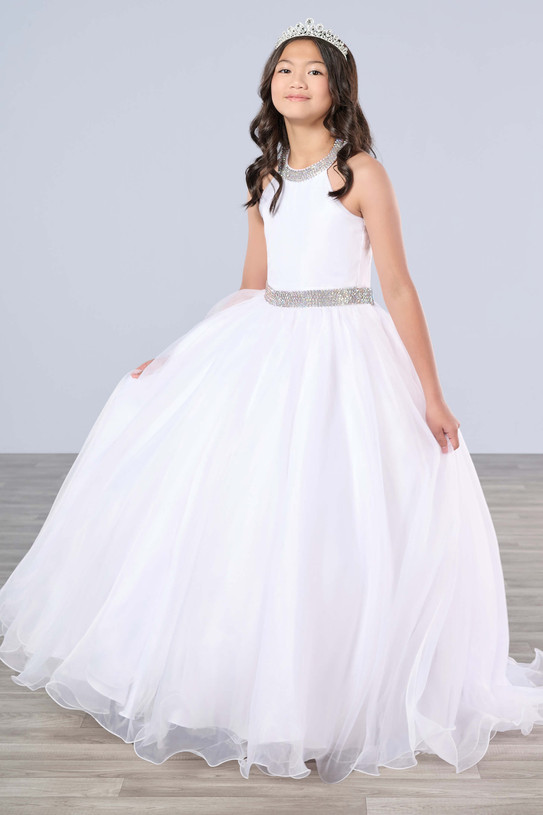 Tiffany Princess Halter Neckline Girls Pageant Dress 13801
