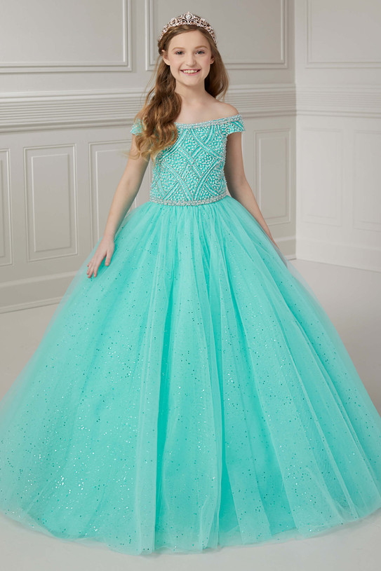 Tiffany Princess Off-the-Shoulder Girls Pageant Dress 13722