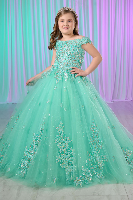 Tiffany Princess Off-th-Shoulder Girls Pageant Dress 13761