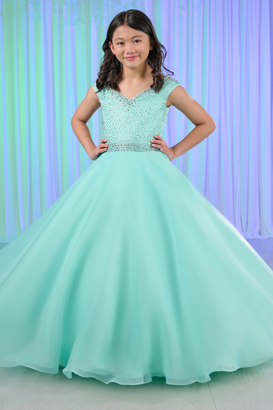 Tiffany Princess V-neck Girls Pageant Dress 13771