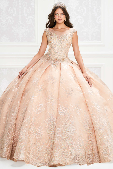 illusion neckline princesa quinceanera ball gown by ariana vara PR12002 illusion neckline princesa quinceanera ball gown by ariana vara PR12002