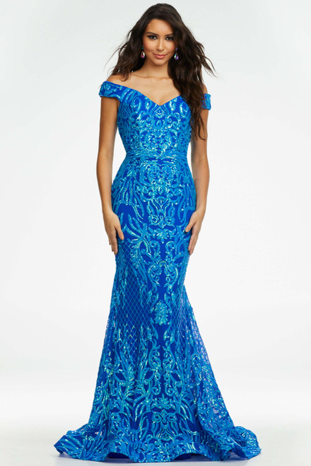 Ashley Lauren 11488 Long Prom Dress Fully Beaded Strapless Gown