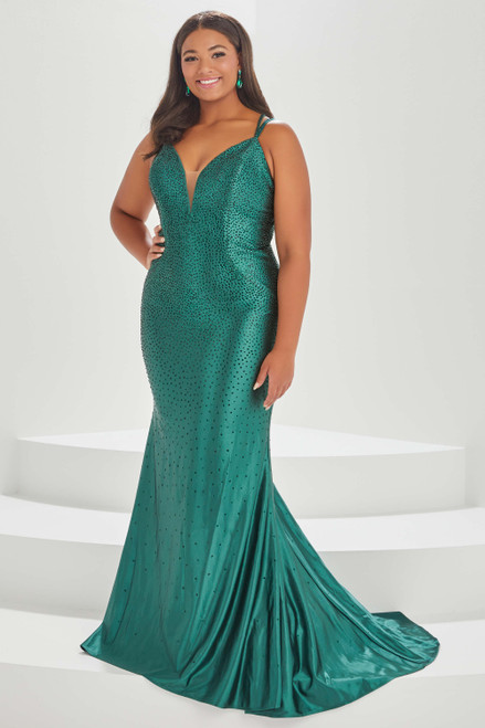 Sequin Fitted Prom Dress Tiffany Designs Plus Size 16037 