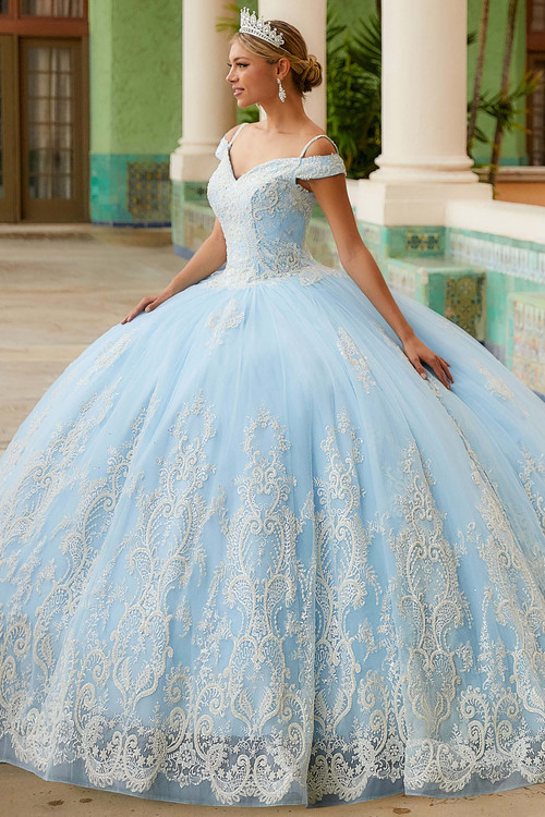 Off the Shoulder Quinceanera Collection Ball Gown