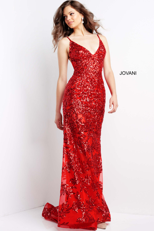Sparkling Fit & Flare Jovani Prom Dress 06203
