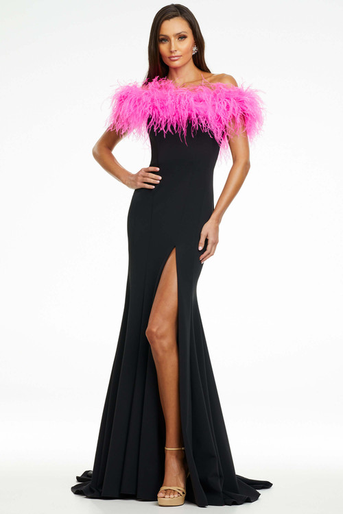 Fit & Flare Scuba Prom Dress by Ashley Lauren 11099