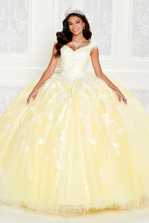 Sweetheart 3D Flowers Princesa Quinceanera Ball Gown Dress By Ariana Vara PR12270
