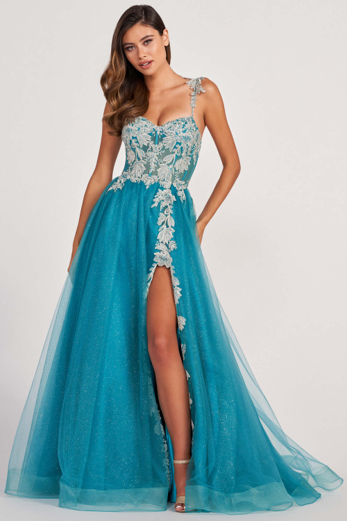 Glittering Floral Lace Colette Prom Dress CL2020