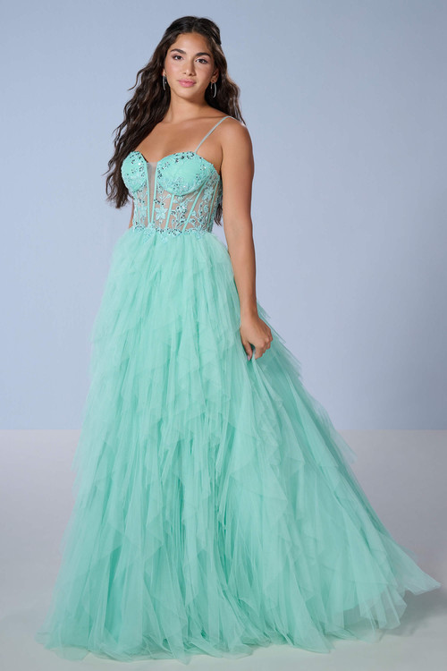 Sea glass corset dress Tiffany 16149 Sea glass corset dress Tiffany 16149