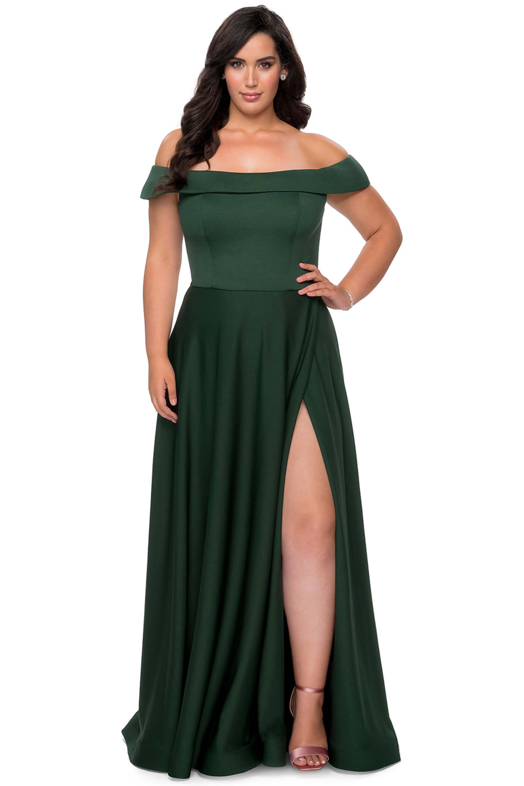 green off the shoulder dress plus size Jade Plus Size Off-the-shoulder Mermaid Formal Dress