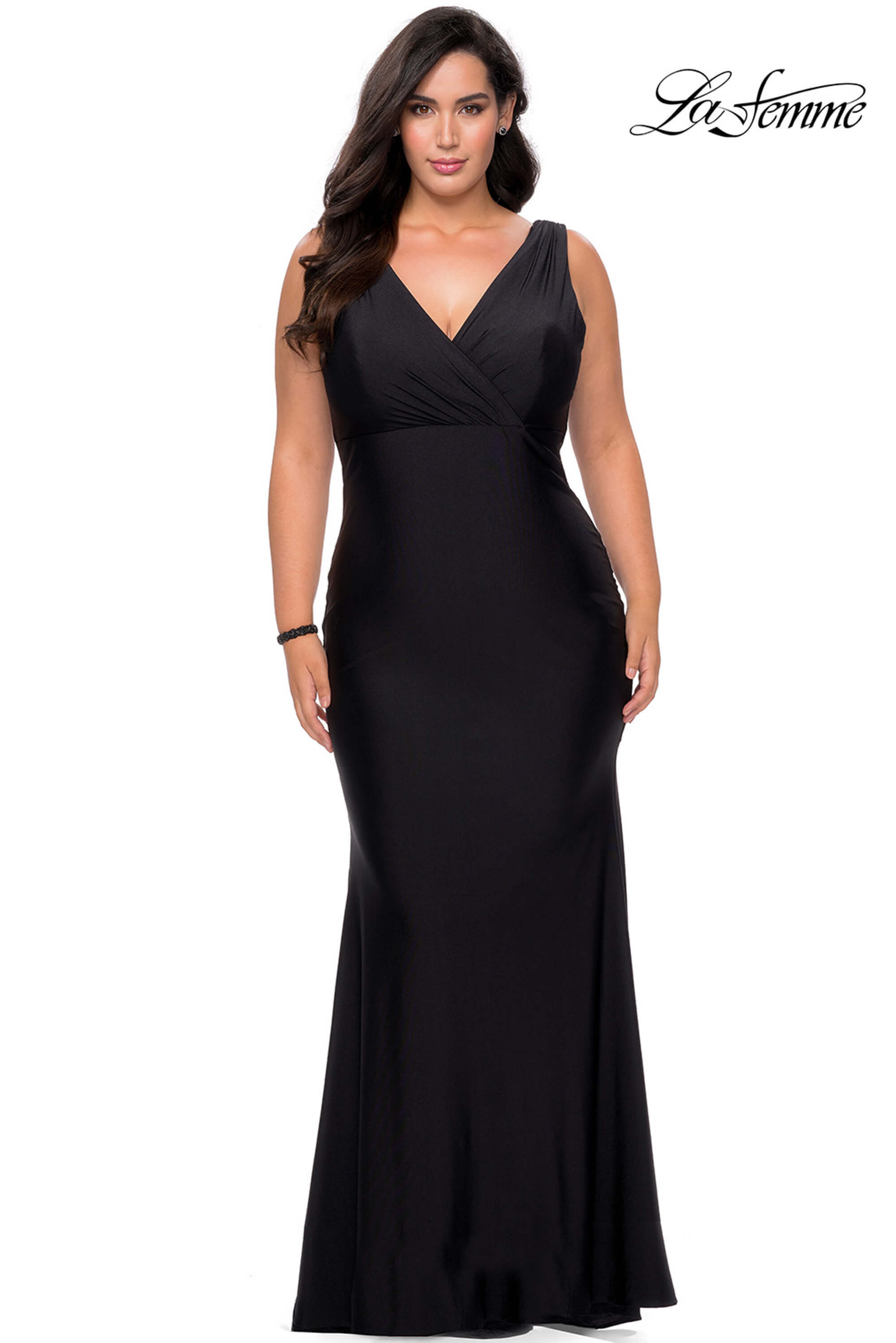 plus size fit and flare prom dresses Plus Size Sequin Mermaid Formal Prom Long Dress by LaDivine CD0214C