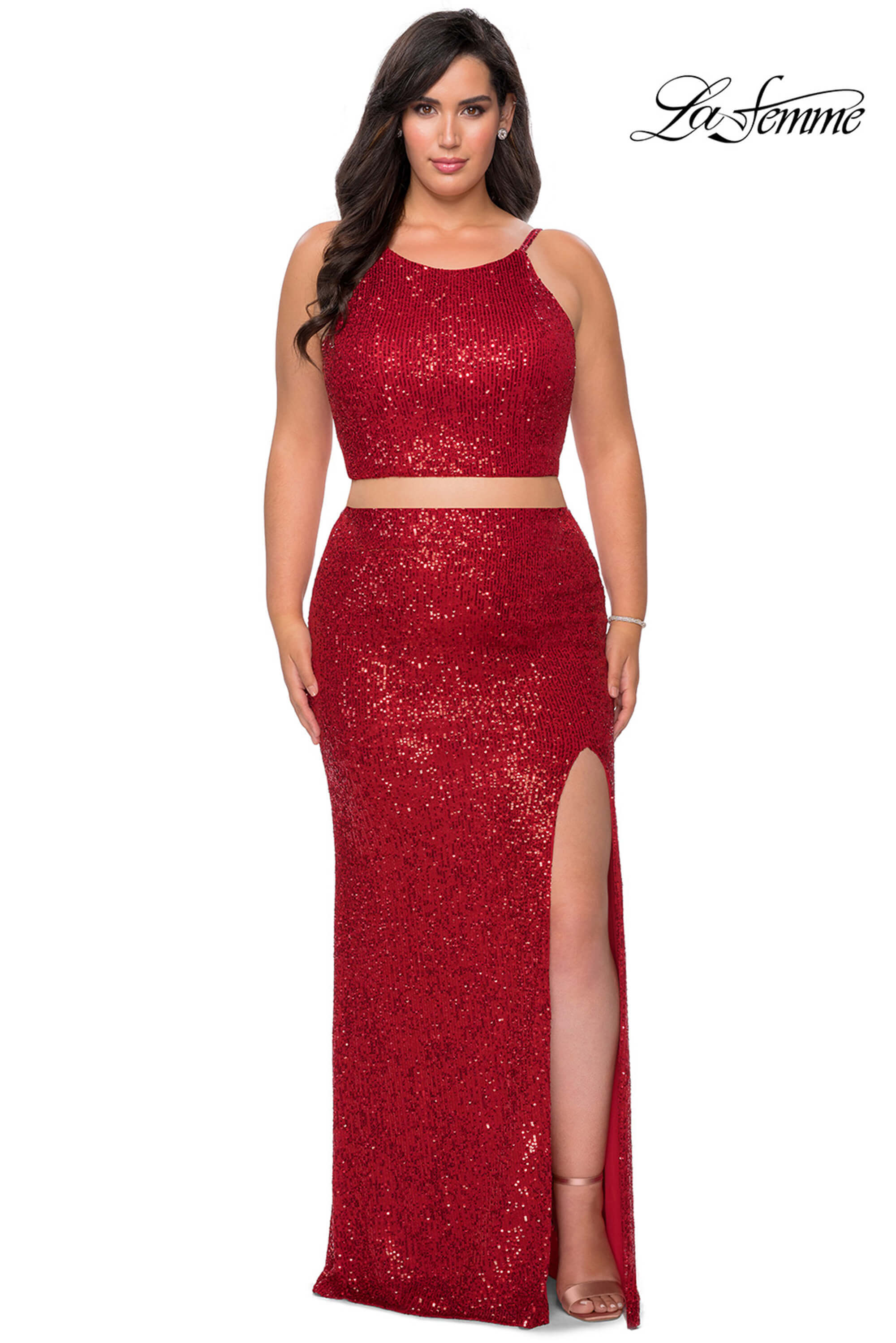 open lace back dress Elegant Two Piece Beaded Prom Dresses Long Formal Dresses ARD2307 –  SheerGirl