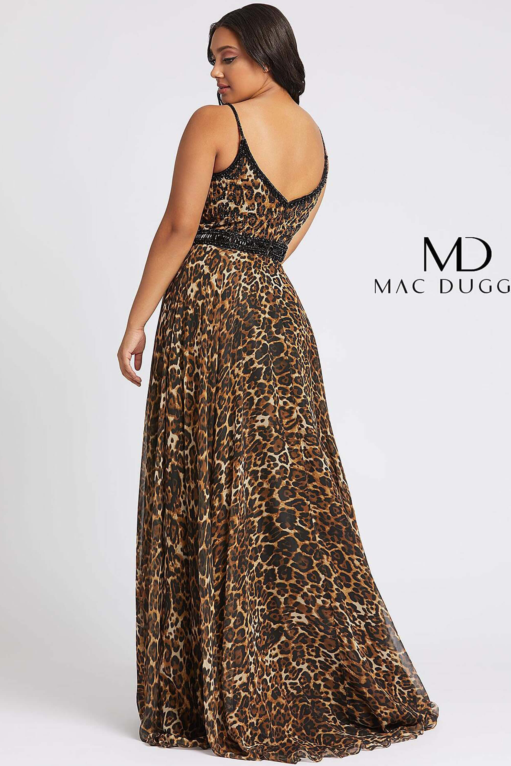 【Mac Duggal 】まるで妖精♪フレアスリーブメッシュドレス IRMA/イルマ】 立体フラワー刺繍/ ベア/ 2way/ テールカット