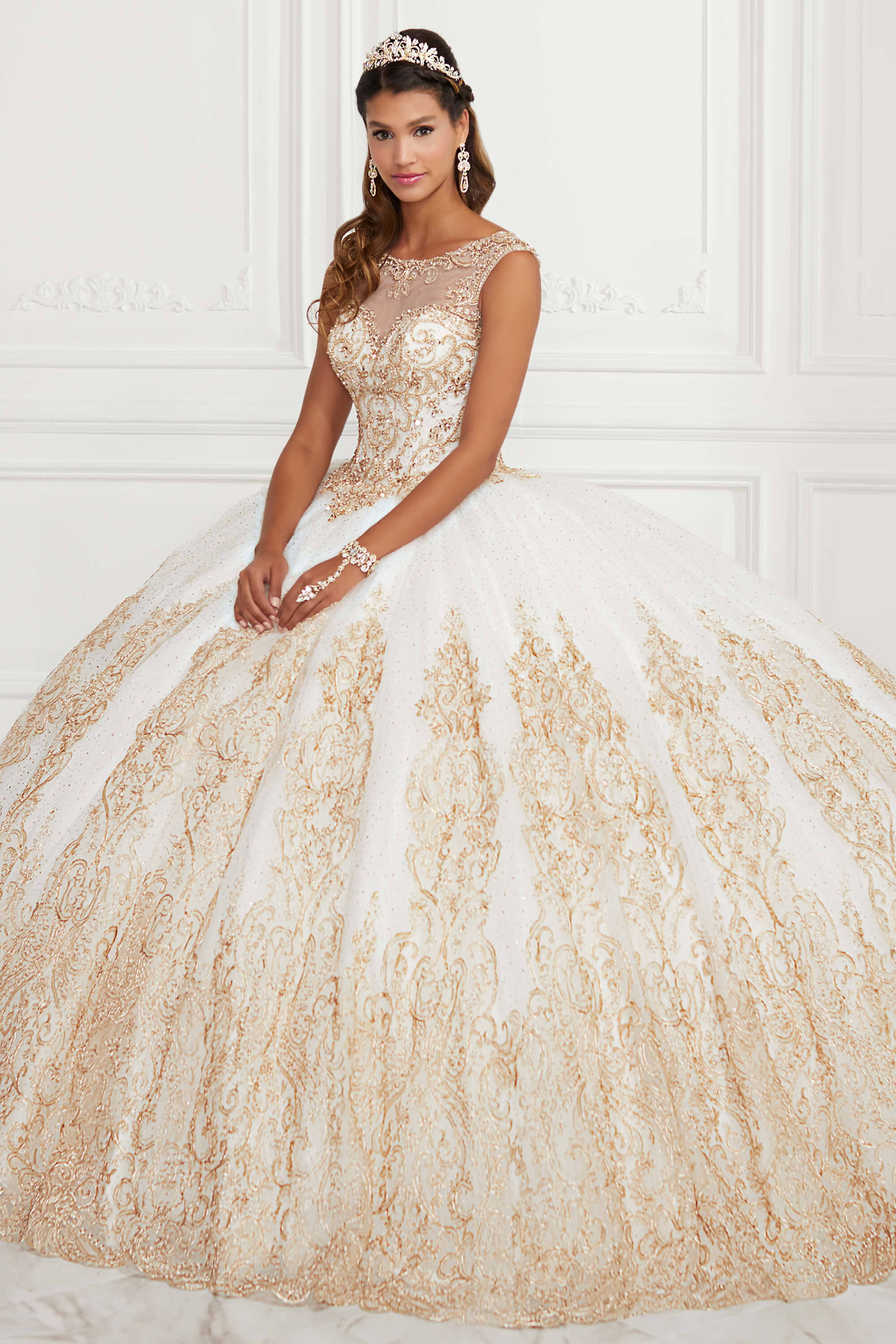 green emerald velvet dress Long Quinceanera Dress Glitter Ball Gown