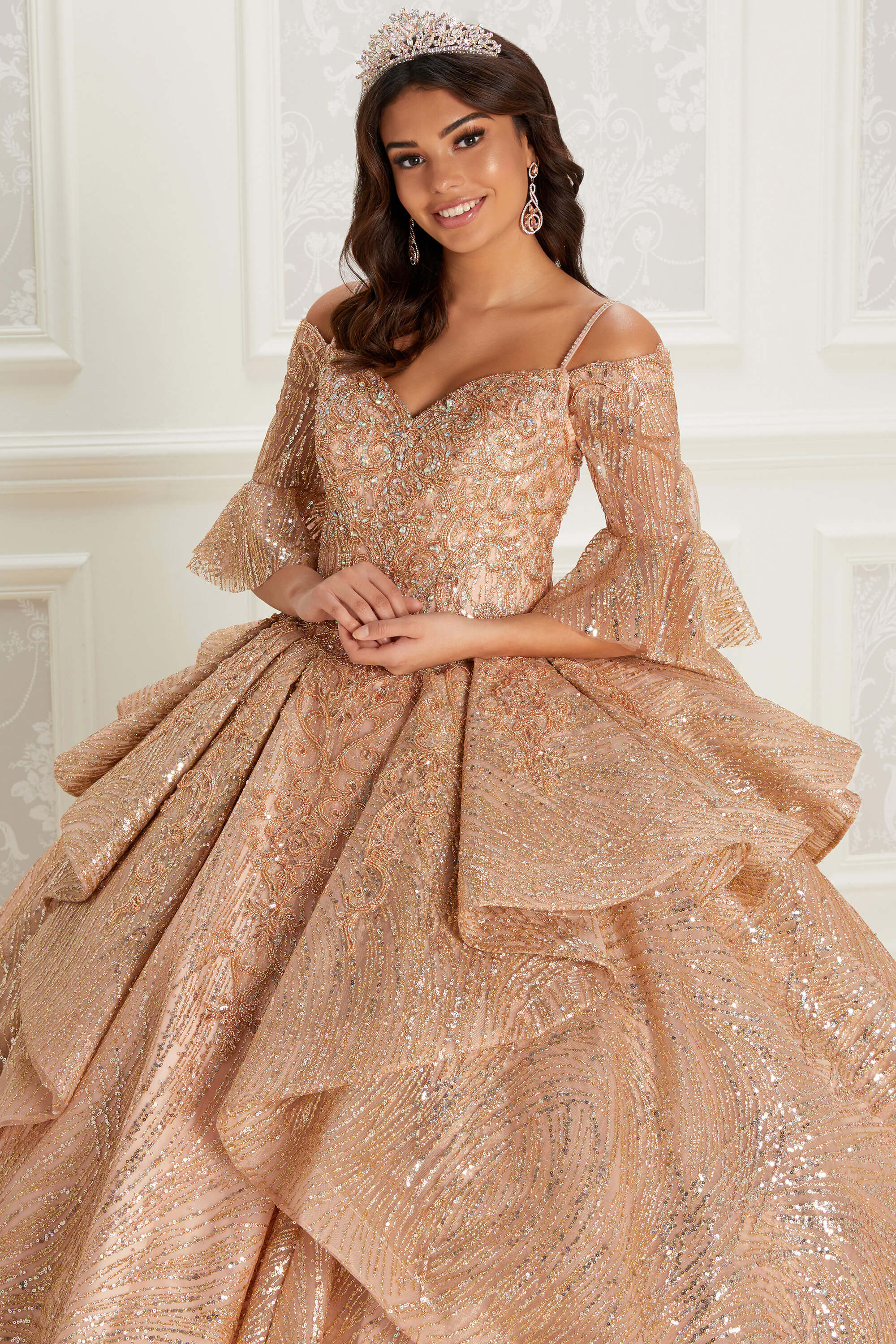 V-neck Princesa Quinceanera Ball Gown Dress PR22142 - PromHeadquarters.com V-neck Princesa Quinceanera Ball Gown Dress PR22142 - PromHeadquarters.com