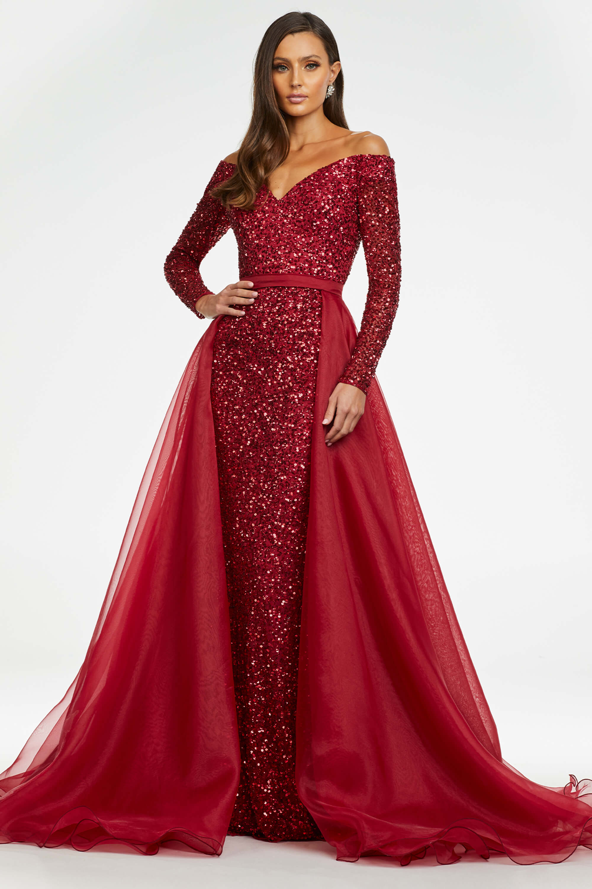 Organza Overskirt Prom Dress Ashley Lauren 1739 - PromHeadquarters.com