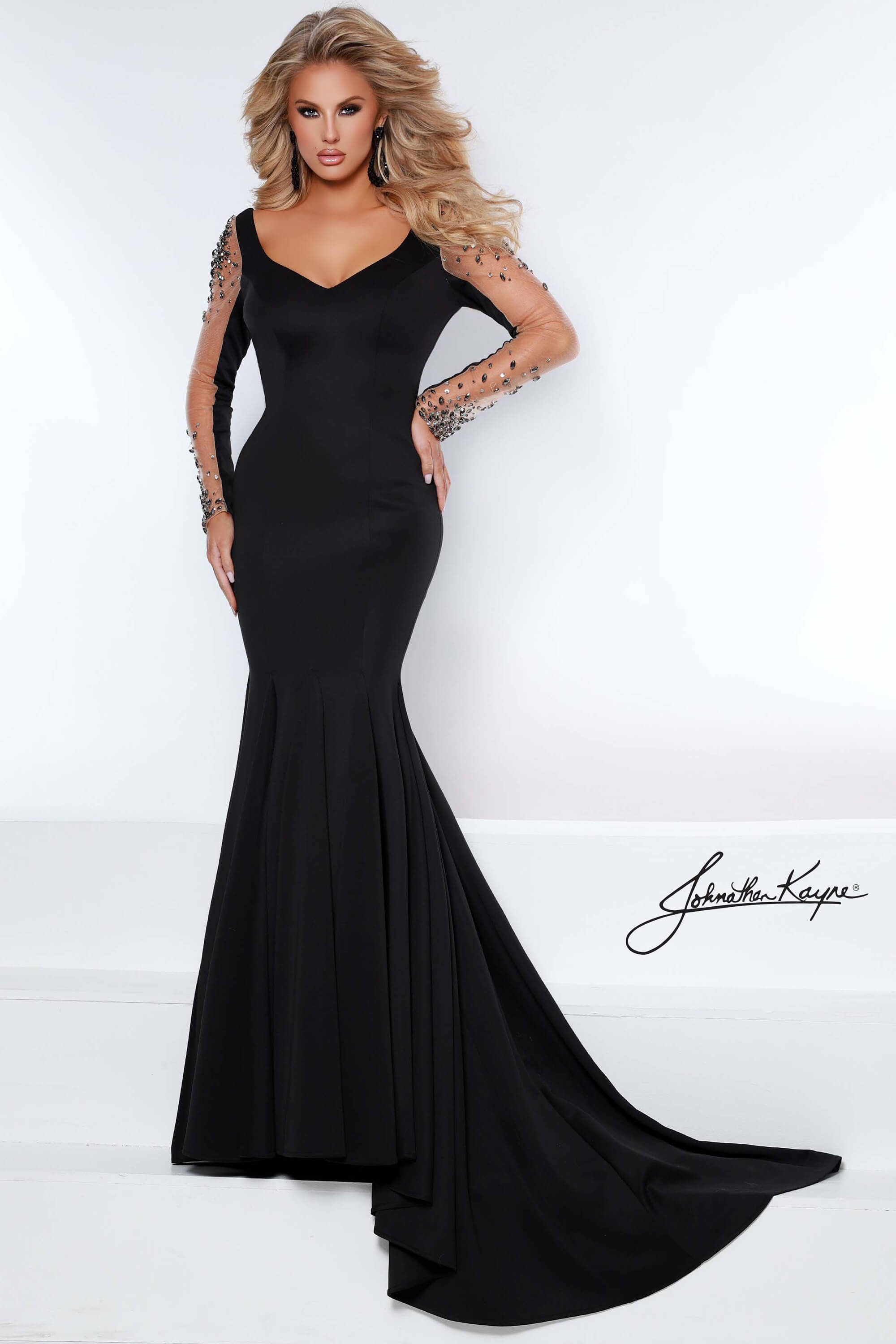 Long Sleeves Fitted Pageant Dress Johnathan Kayne 2441 -  Promheadquarters.com