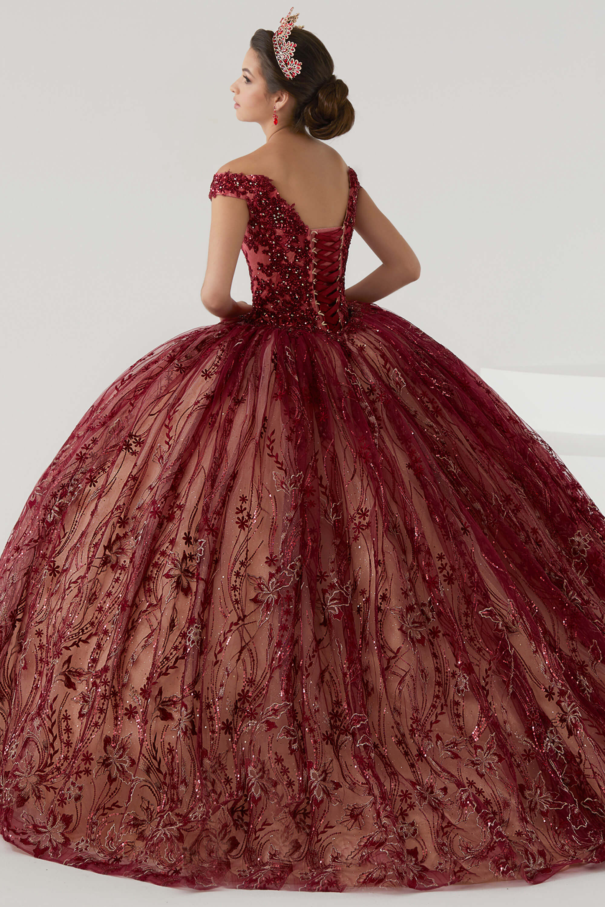 Off The Shoulder Quinceanera Collection Ball Gown Dress 26006 -  Promheadquarters.com