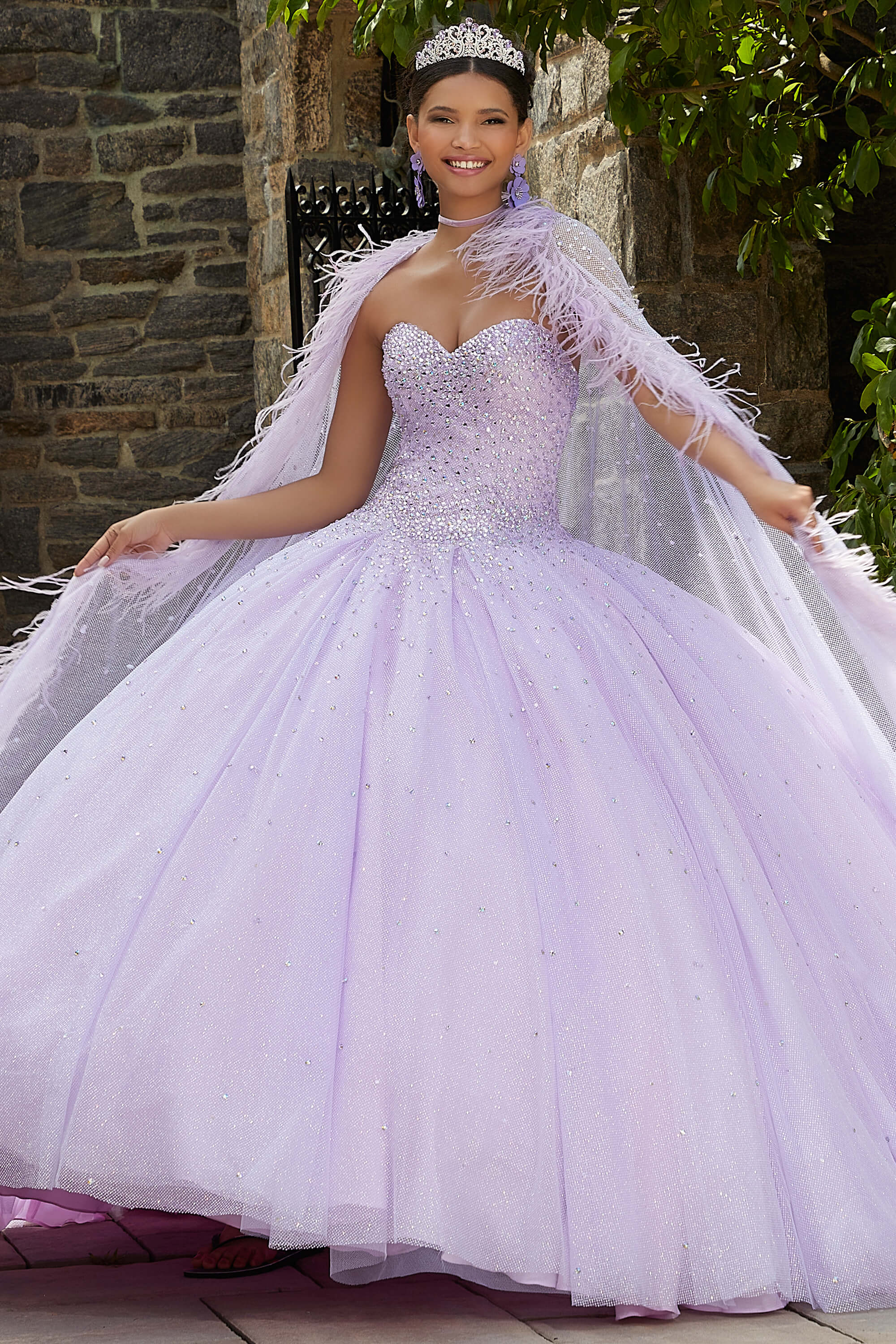 slim fit dress slacks Pink Ball Gown Quinceanera Dresses with Cape 15 Party 3D Flower Prince –  formalgowns main image 1