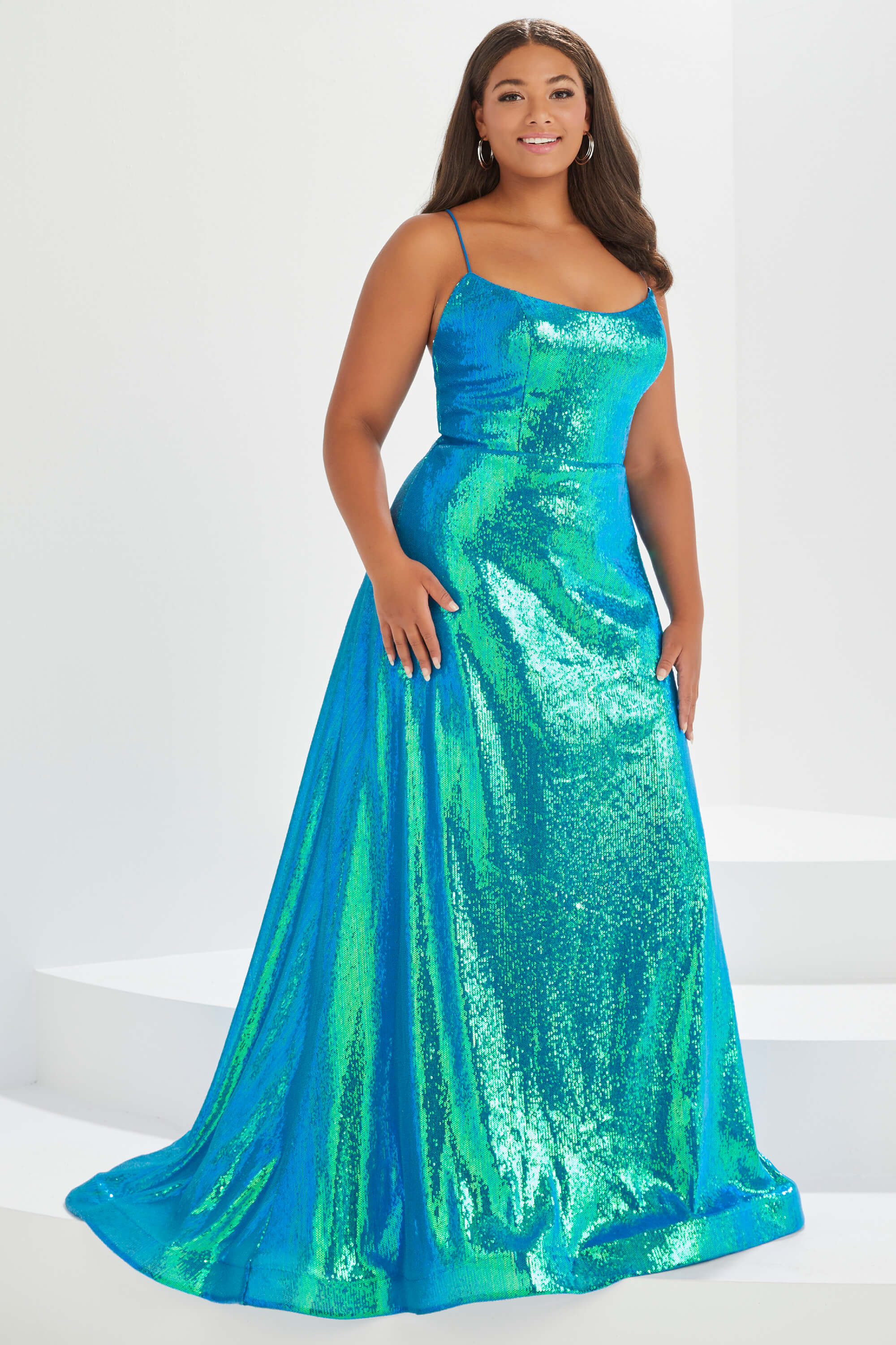 Sequin A-Line Prom Dress Plus Size Tiffany Designs 16043 - Promheadquarters.com Sequin A-Line Prom Dress Plus Size Tiffany Designs 16043 - Promheadquarters.com