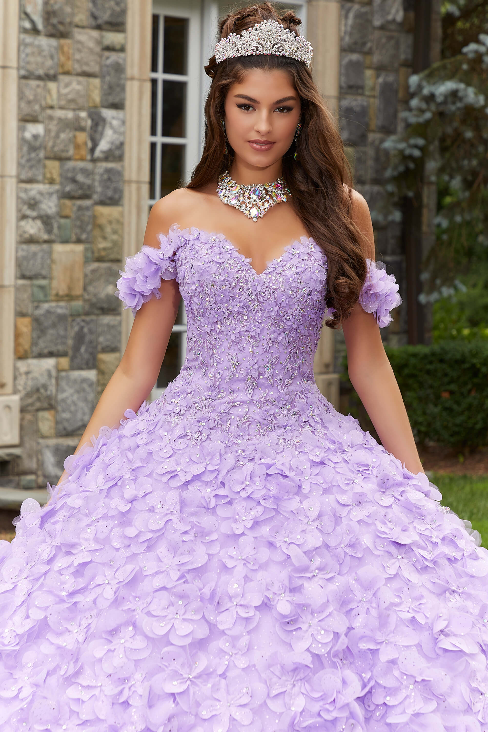 Flower Skirt Vizcaya Quinceanera Dress by Morilee 89403