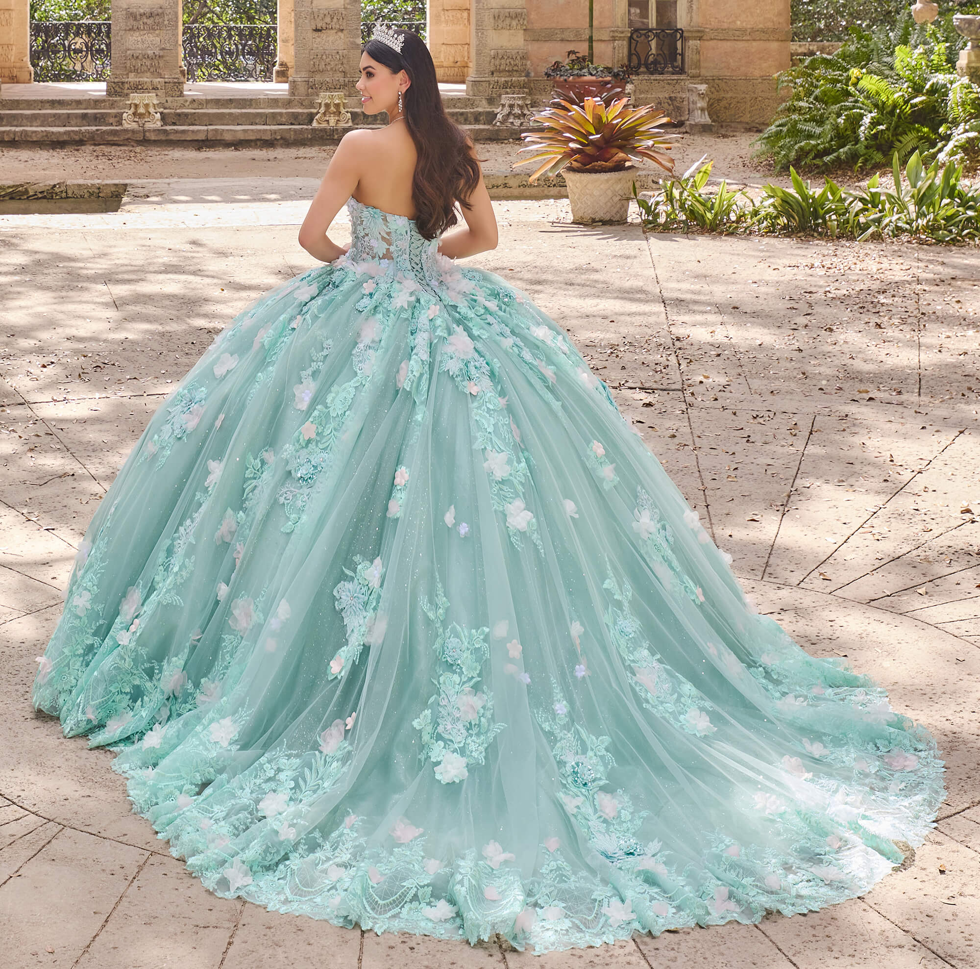 Sheer Illusion Quince Dress Princesa by Ariana Vara PR30133