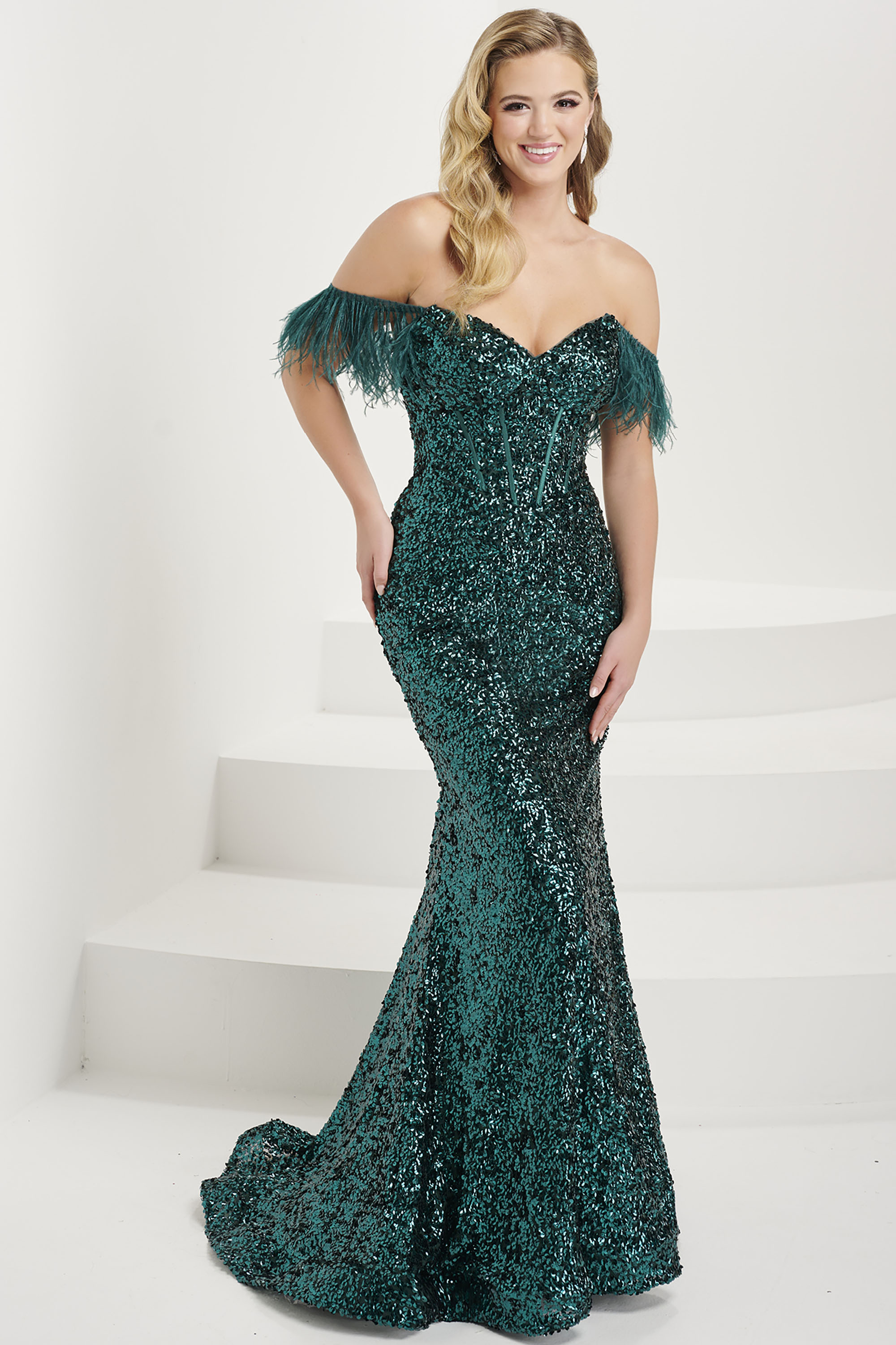 tiffany green prom dresses Forest Green Stretch Slim Fit Suit Coat main image 1