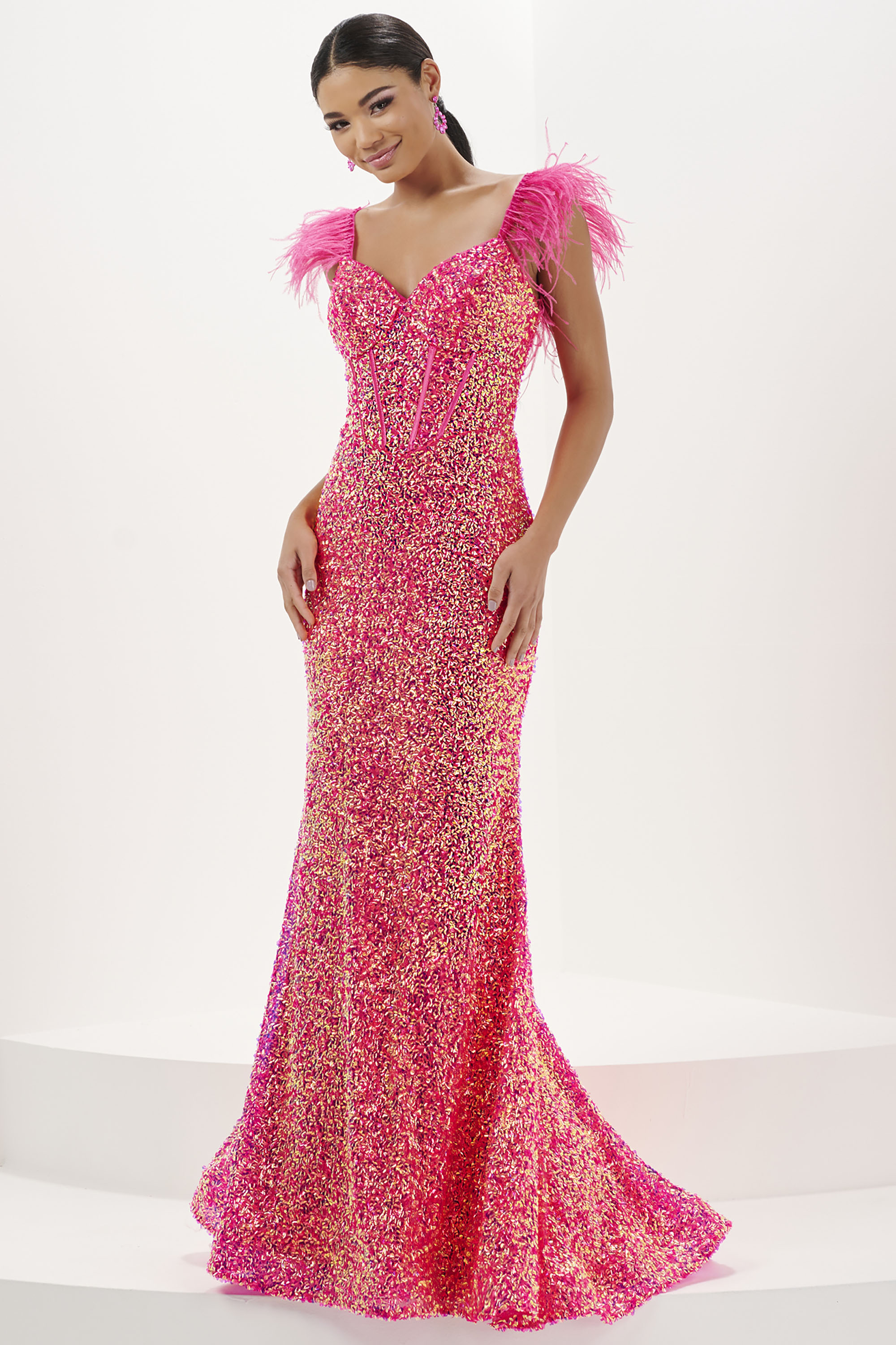 open lace back dress Tiffany Homecoming 27417 main image 1