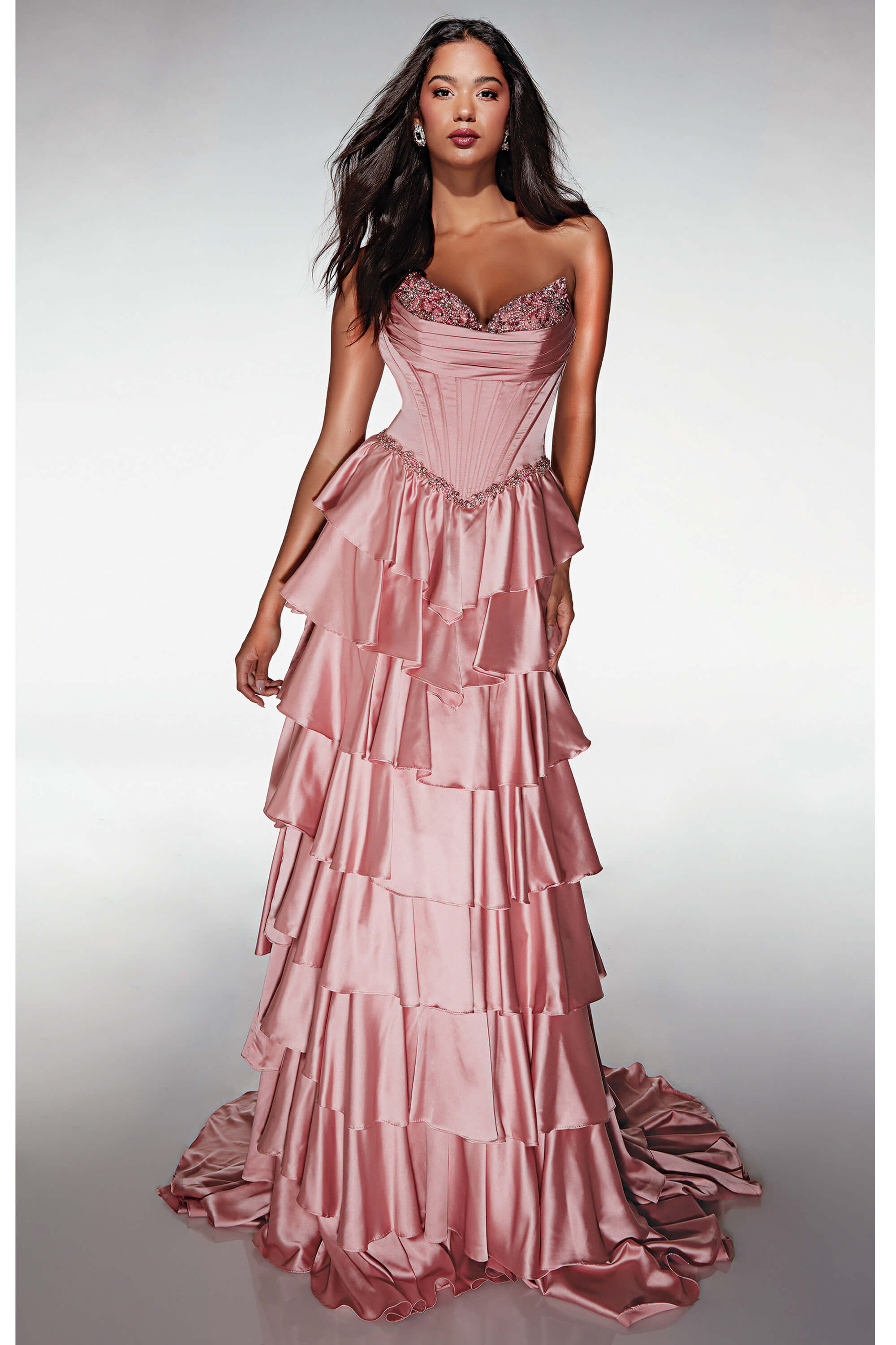 pastel pink dress for wedding Simple Light Pink Spaghetti Straps Long Bridesmaid Dresses With Slit, BD103