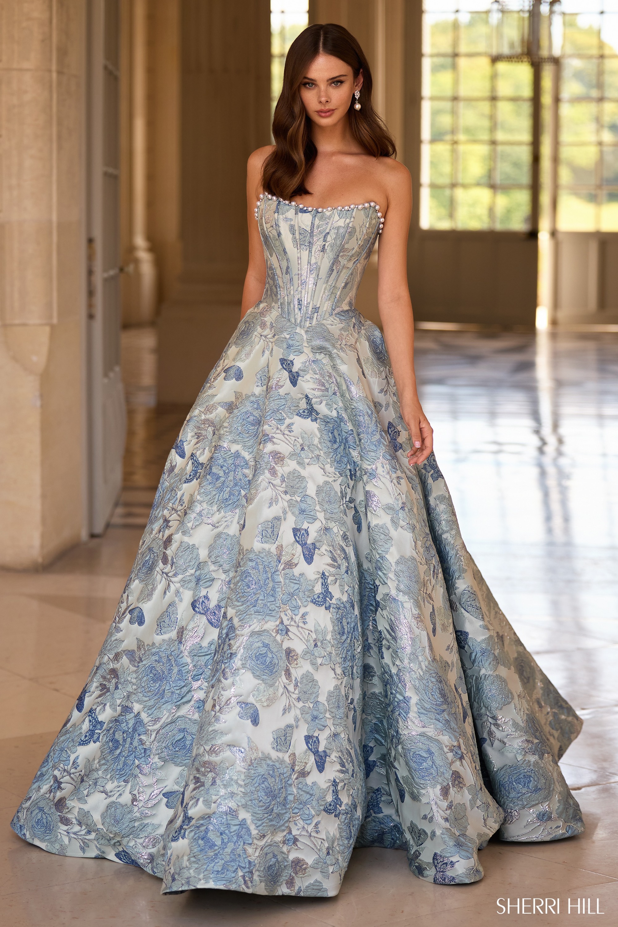 sherri hill grey prom dress 57741 LAUNCH F/W 2026