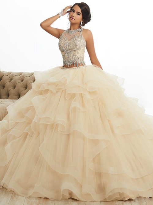 Two Piece Ball Gown Tiffany Quinceanera Dress 26882 | PromHeadQuarters.com