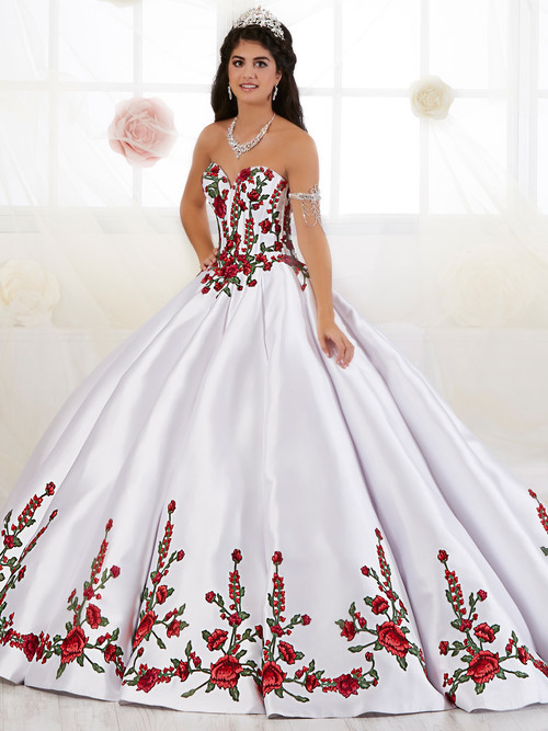 Sweetheart Tiffany Quinceanera  Floral Embroidered Dress  