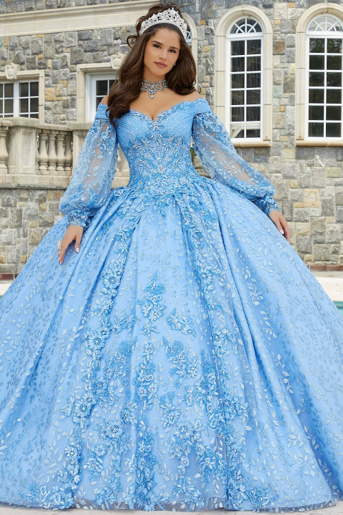 Glitter Tulle Vizcaya Quinceanera Dress by Morilee 89421