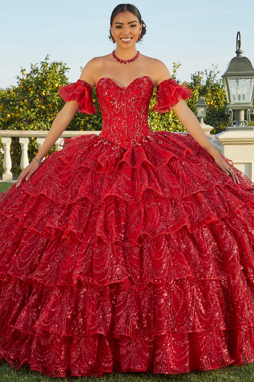 Beaded Tulle Quince Dress Valentina by Morilee 34094- Promheadquarters.com