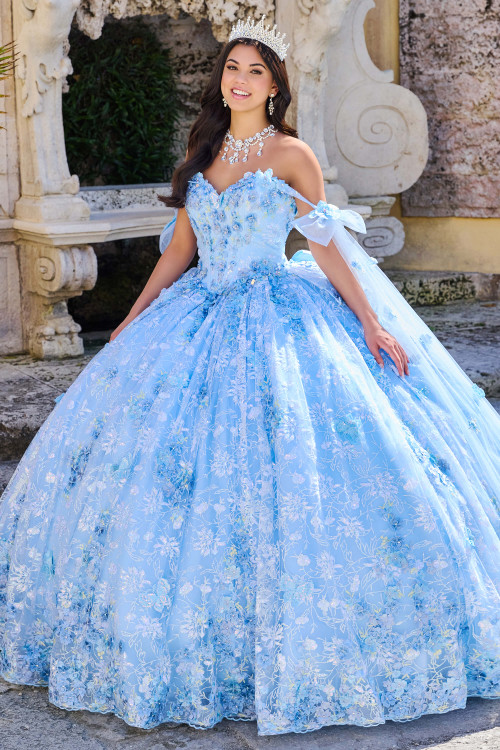 3D Flowers Quince Dress Princesa by Ariana Vara PR30135