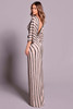 Back view of Tarik Ediz Winona gown with V-back and kimono sleeves