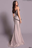 Back view of Tarik Ediz Carisa sheath gown with peplum detail