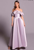 Front view of lilac Tarik Ediz Luwine floral mother gown