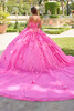 Amarra 54218 quinceanera gown back view with train