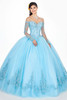 Mary's MQ2060 baby blue quinceanera gown front view