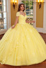 Rachel Allan RQ3108 yellow quinceanera gown front view