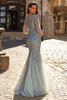 Back view of La Femme 31799 with illusion lace back