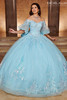 Rachel Allan RQ1110 light blue quinceanera gown front view