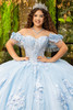 Sky blue sweetheart bodice with teardrop-beaded floral straps