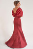 Back view of K278058 with removable off-shoulder jacket