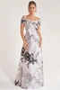 Front view of silver Jade Couture K278060 organza mother dress